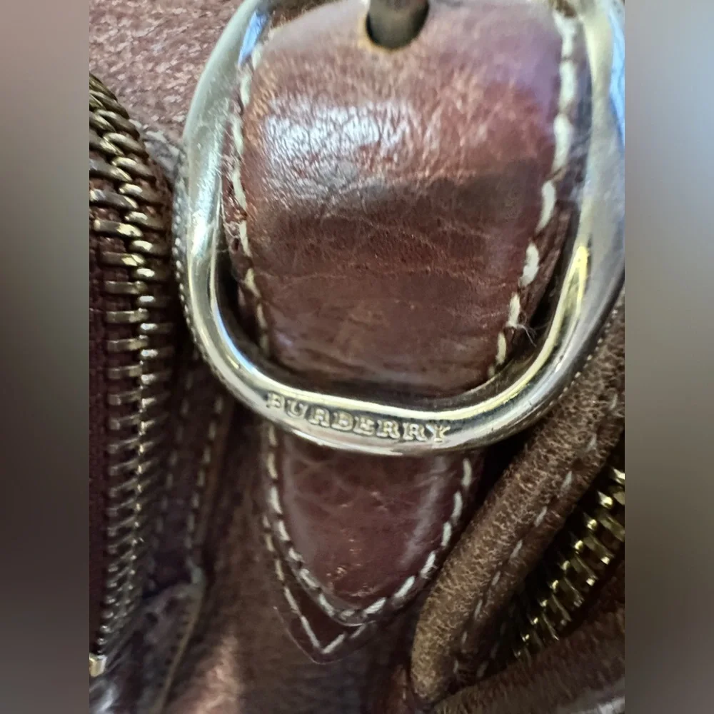 BURBERRY Vintage Brown Leather Small Backpack
